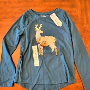 New Girls Reindeer Shirt